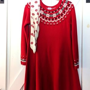 Hanna Andersson dress with matching tights